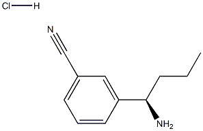 3-((1R)-1-AMINOBUTYL)BENZENECARBONITRILE HYDROCHLORIDE Structure