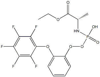 (S)-ethyl 2-(((S)-(perfluorophenoxy)(phenoxy)phosphoryl)amino)propanoate,1392015-05-2,结构式