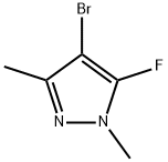 4-溴-5-氟-1,3-二甲基-1H-吡唑 结构式