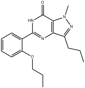 1-METHYL-5-(2-PROPOXY-PHENYL)-3-PROPYL-1,6-DIHYDRO-PYRAZOLO[4,3-D]PYRIMIDIN-7-ONE 化学構造式