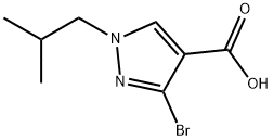 3-溴-1-异丁基-1H-吡唑-4-羧酸 结构式