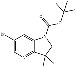 tert-butyl 6-bromo-3,3-dimethyl-2,3-dihydro-1H-pyrrolo[3,2-b]pyridine-1-carboxylate Struktur