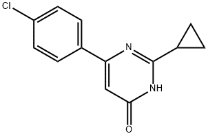 6-(4-chlorophenyl)-2-cyclopropylpyrimidin-4-ol Struktur