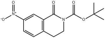 TERT-BUTYL 7-NITRO-1-OXO-3,4-DIHYDROISOQUINOLINE-2(1H)-CARBOXYLATE Struktur