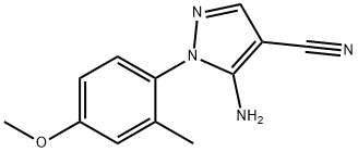 5-氨基-1-(4-甲氧基-2-甲基苯基)-1H-吡唑-4-甲腈, 1416344-73-4, 结构式