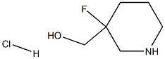 (3-fluoropiperidin-3-yl)methanol hydrochloride 化学構造式
