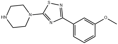 1-[3-(3-methoxyphenyl)-1,2,4-thiadiazol-5-yl]piperazine Structure