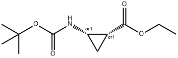 顺-2-BOC-氨基-环丙烷甲酸乙酯, 1421676-91-6, 结构式