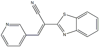 (E)-2-(benzo[d]thiazol-2-yl)-3-(pyridin-3-yl)acrylonitrile 结构式