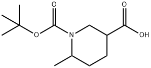1-(叔丁氧基羰基)-6-甲基哌啶-3-羧酸,1427501-93-6,结构式