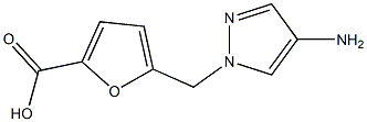 5-[(4-amino-1H-pyrazol-1-yl)methyl]-2-furoic acid Struktur