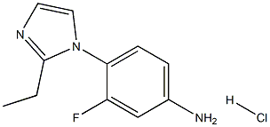 4-(2-ethylimidazol-1-yl)-3-fluoroaniline:hydrochloride,1431963-99-3,结构式
