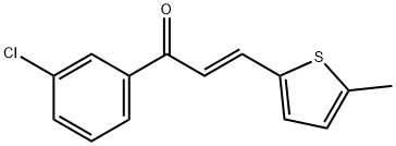 (2E)-1-(3-chlorophenyl)-3-(5-methylthiophen-2-yl)prop-2-en-1-one, 1440663-33-1, 结构式