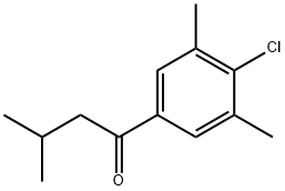 1-(4-CHLORO-3,5-DIMETHYLPHENYL)-3-METHYLBUTAN-1-ONE 结构式