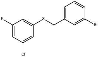 (3-BROMOBENZYL)(3-CHLORO-5-FLUOROPHENYL)SULFANE Struktur