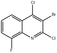 3-Bromo-2,4-dichloro-8-fluoro-quinoline Structure