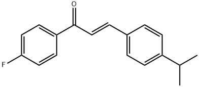 (2E)-1-(4-fluorophenyl)-3-[4-(propan-2-yl)phenyl]prop-2-en-1-one, 1449399-94-3, 结构式