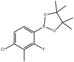 4-Chloro-2-fluoro-3-methylphenylboronic acid pinacol ester Structure
