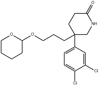 2-Piperidinone, 5-(3,4-dichlorophenyl)-5-[3-[(tetrahydro-2H-pyran-2-yl)oxy]propyl]- Structure