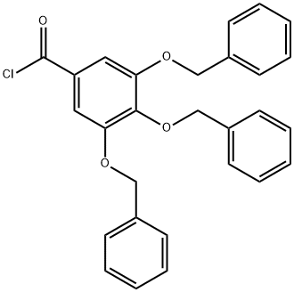 3,4,5-トリス(ベンジルオキシ)安息香酸クロリド 化学構造式