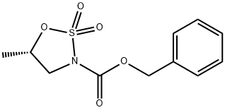 (S)-benzyl 5-methyl-1,2,3-oxathiazolidine-3-carboxylate 2,2-dioxide 结构式