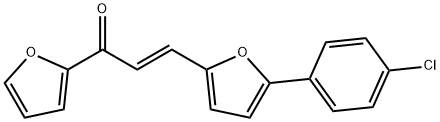 (E)-3-(5-(4-chlorophenyl)furan-2-yl)-1-(furan-2-yl)prop-2-en-1-one,1492902-61-0,结构式