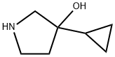 3-Cyclopropyl-pyrrolidin-3-ol,1493020-19-1,结构式