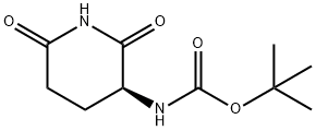 (S)-3-Boc-amino-2,6-dioxopiperidine 化学構造式