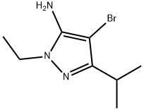 4-bromo-1-ethyl-3-isopropyl-1H-pyrazol-5-amine Struktur