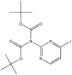 (4-碘嘧啶-2-基)亚氨基二碳酸二叔丁酯,1538583-11-7,结构式