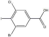 3-溴-5-氯-4-碘苯甲酸,1541309-67-4,结构式