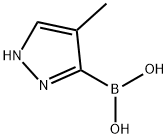 (4-甲基-1H-吡唑-3-基)硼酸 结构式