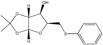 (3aR,5S,6R,6aR)-2,2-Dimethyl-5-[(phenylsulfanyl)methyl]-tetrahydro-2H-furo[2,3-d][1,3]dioxol-6-ol, 157555-88-9, 结构式
