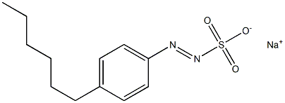 SODIUM 4-HEXYLPHENYLAZOSULFONATE, 158896-12-9, 结构式