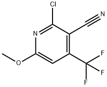 2-chloro-6-methoxy-4-(trifluoromethyl)nicotinonitrile Struktur