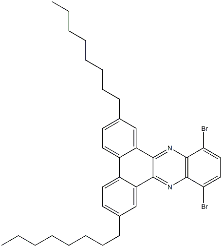 Dibenzo[a,c]phenazine,10,13-dibromo-2,7-dioctyl- Structure