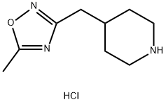 4-[(5-methyl-1,2,4-oxadiazol-3-yl)methyl]piperidine hydrochloride Structure