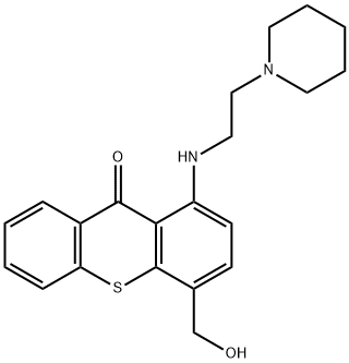 4-(羟基甲基)-1-(2-哌啶-1-基乙基氨基)噻吨-9-酮 结构式