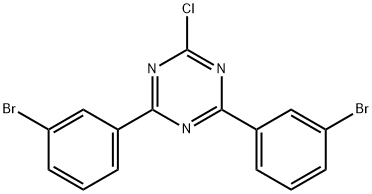 2,4-bis(3-bromophenyl)-6-chloro-1,3,5-triazine 化学構造式