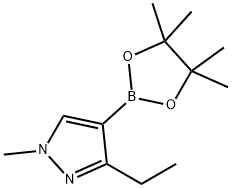 3-ETHYL-1-METHYL-4-(TETRAMETHYL-1,3,2-DIOXABOROLAN-2-YL)-1H-PYRAZOLE Struktur