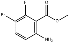 2-氨基-5-溴-6-氟苯甲酸甲酯 结构式