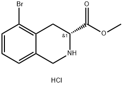 METHYL (3R)-5-BROMO-1,2,3,4-TETRAHYDROISOQUINOLINE-3-CARBOXYLATE HCL Structure