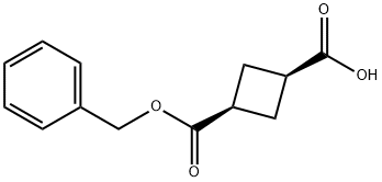 cis-Cyclobutane-1,3-dicarboxylic acid monobenzyl ester Structure