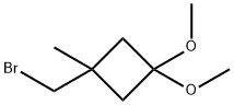 (3,3-DIMETHOXY-1-METHYLCYCLOBUTYL)METHYLBROMIDE Structure