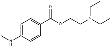 Benzoic acid, 4-(methylamino)-, 2-(diethylamino)ethyl ester Structure