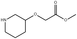 (Piperidin-3-yloxy)-acetic acid methyl ester Struktur