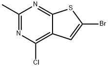 6-Bromo-2-methylthieno[2,3-d]pyrimidine-4-carbonitrile 化学構造式