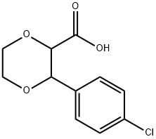 3-(4-chlorophenyl)-1,4-dioxane-2-carboxylic acid Structure
