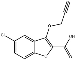 5-Chloro-3-prop-2-ynyloxy-benzofuran-2-carboxylic acid Struktur