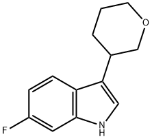 6-Fluoro-3-(tetrahydro-2H-pyran-3-yl)-1H-indole|1707710-38-0